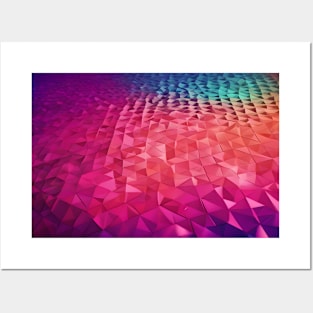 Mesmerizing 3D Geometric Diamond Pattern Posters and Art